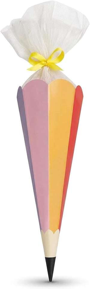 Školský kužeľ na sladkosti HIKIhooray pre súrodencov a prvákov - 40 cm