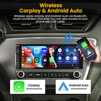 Hikity 1 Din Autórádió 6.9" Érintőképernyő Wireless CarPlay Android Bluetooth 2