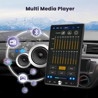 Hikity 10,4" Autórádió CarPlay Android Bluetooth Forgó Kijelző USB AUX 6