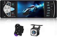 Hikity 1DIN autórádió Bluetooth, 4,1" TFT kijelző, FM, USB, AUX, TF, tolatókamera 1