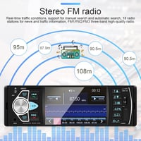 Hikity 1DIN autórádió Bluetooth, 4,1" TFT kijelző, FM, USB, AUX, TF, tolatókamera 4