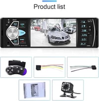 Hikity 1DIN autórádió Bluetooth, 4,1" TFT kijelző, FM, USB, AUX, TF, tolatókamera 7