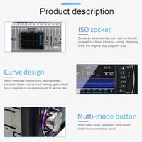 Hikity 1DIN autórádió Bluetooth, 4,1" TFT kijelző, FM, USB, AUX, TF, tolatókamera 6