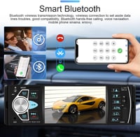 Hikity 1DIN autórádió Bluetooth, 4,1" TFT kijelző, FM, USB, AUX, TF, tolatókamera 2