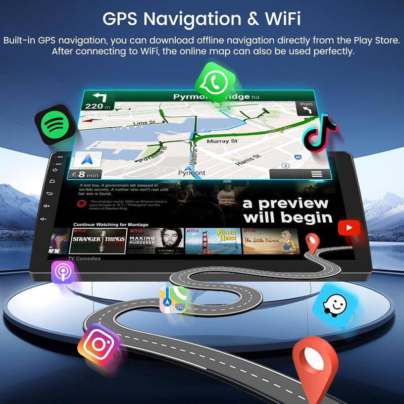 Hikity 2+64GB Android Autórádió Renault Kangoo 2013-2020 és Nissan NV250 2013-2021 - 9" Érintőképernyő, Vezeték Nélküli CarPlay, Bluetooth, 