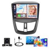 Hikity 4G+64G Android 15 Autórádió Peugeot 207 2006-2015 - 9 Colos Érintőképernyős Multimédia Lejátszó GPS Navigációval 1