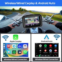Hikity 5" Vízálló Motoros CarPlay Monitor - Kettős Bluetooth, Navigáció, Siri Támogatás, TF/USB Csatlakozás, Hordozható Autórádió Motorkerék 2