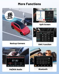 Hikity Android 1 DIN Autórádió 7" Kihúzható Érintőképernyővel - 2GB RAM, 64GB, GPS, WiFi, DAB+, Bluetooth, FM, Tolatókamera 5