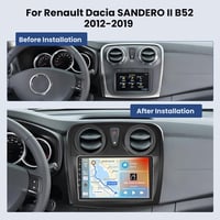 Hikity Android 15 Autórádió 9" CarPlay Renault Dacia Sandero II 2012-2019 2