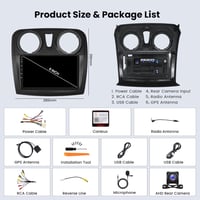 Hikity Android 15 Autórádió 9" CarPlay Renault Dacia Sandero II 2012-2019 8