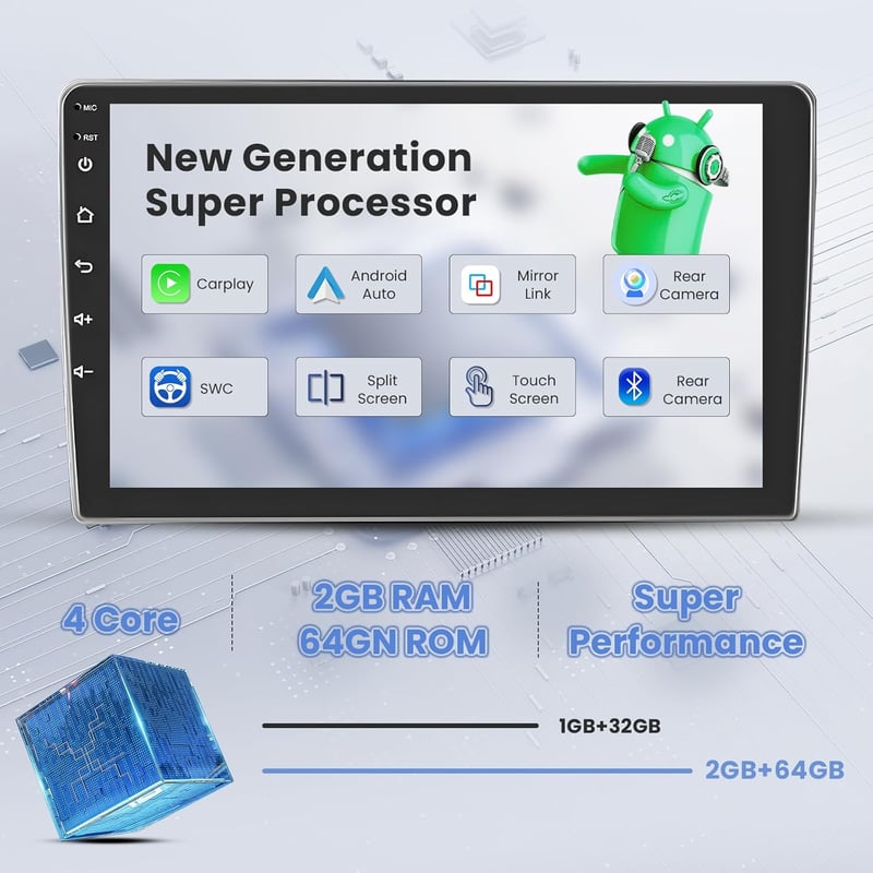 Hikity Android 15 Autórádió 9" CarPlay Renault Dacia Sandero II 2012-2019