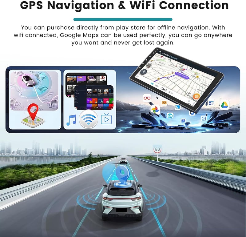 Hikity Android Autórádió Toyota RAV4 2013-2018 Wireless CarPlay GPS Navigáció