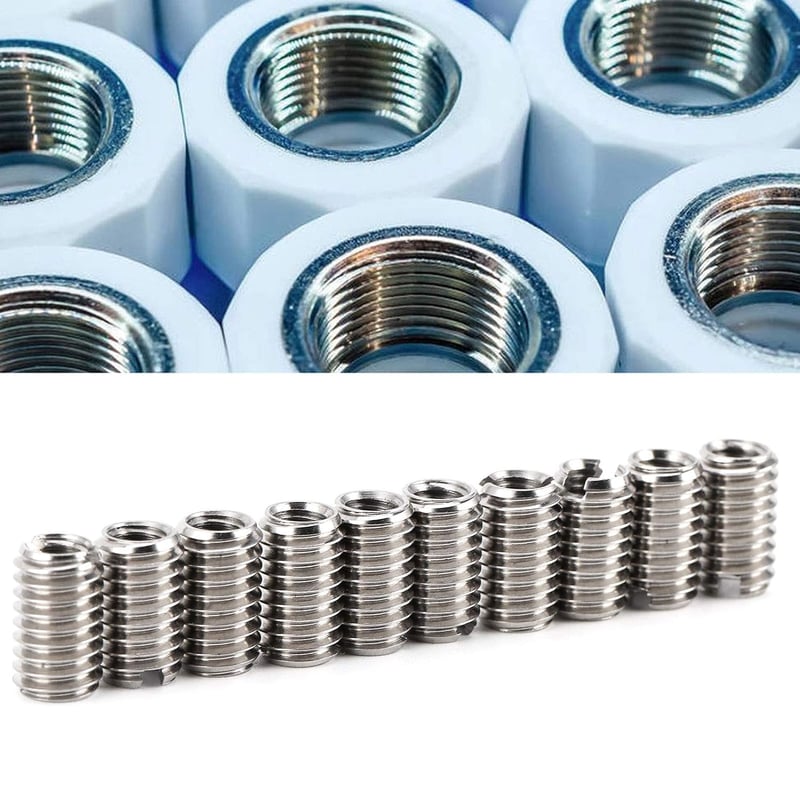 Hililand M4 x 0.7 mm - M6 x 1 mm Rozsdamentes Acél Menetes Szűkítő Anya Számítógépekhez, Lámpákhoz és Gépekhez - 10 db Csomag