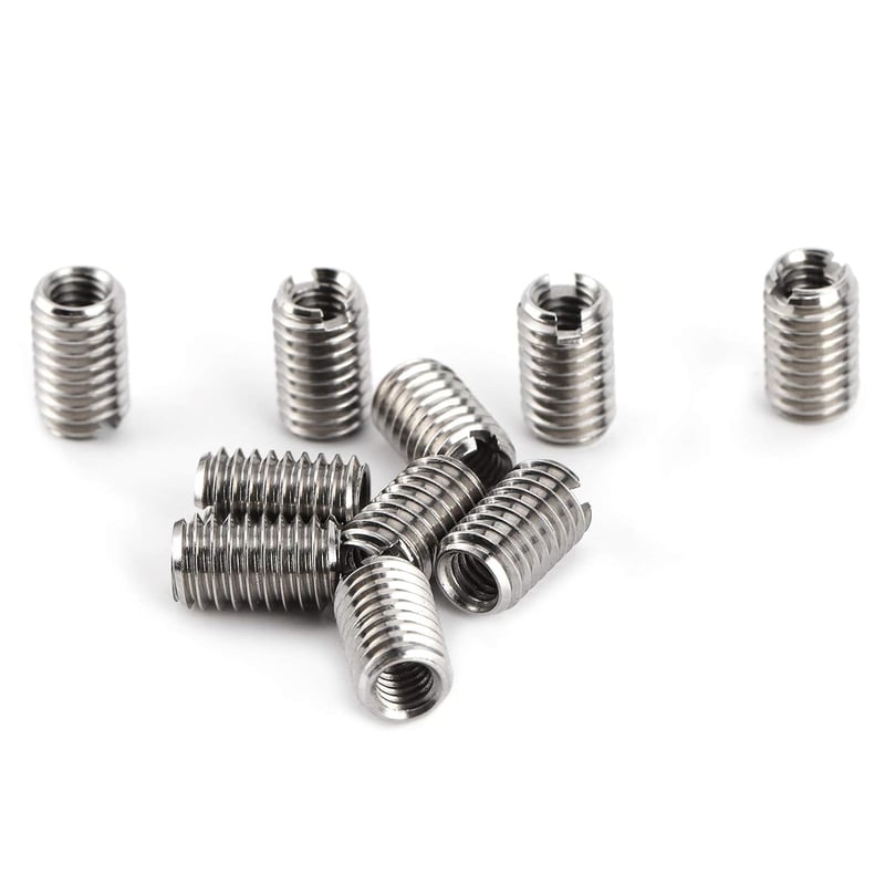Hililand M4 x 0.7 mm - M6 x 1 mm Rozsdamentes Acél Menetes Szűkítő Anya Számítógépekhez, Lámpákhoz és Gépekhez - 10 db Csomag