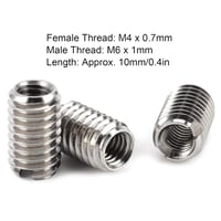 Hililand M4 x 0.7 mm - M6 x 1 mm Rozsdamentes Acél Menetes Szűkítő Anya Számítógépekhez, Lámpákhoz és Gépekhez - 10 db Csomag 2