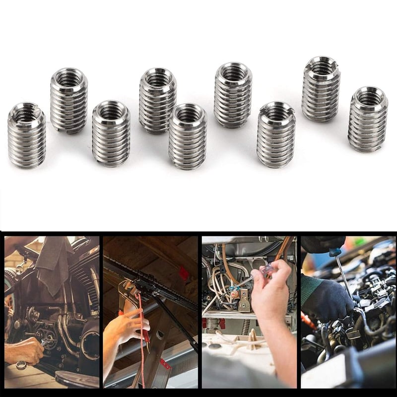 Hililand M4 x 0.7 mm - M6 x 1 mm Rozsdamentes Acél Menetes Szűkítő Anya Számítógépekhez, Lámpákhoz és Gépekhez - 10 db Csomag