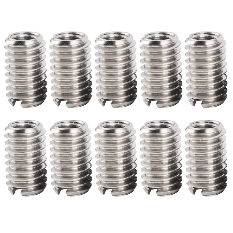 Hililand M4 x 0.7 mm - M6 x 1 mm Rozsdamentes Acél Menetes Szűkítő Anya Számítógépekhez, Lámpákhoz és Gépekhez - 10 db Csomag