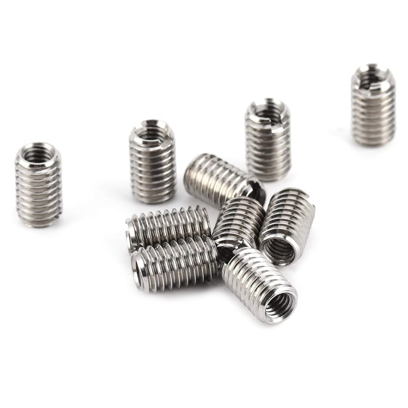 Hililand M4 x 0.7 mm - M6 x 1 mm Rozsdamentes Acél Menetes Szűkítő Anya Számítógépekhez, Lámpákhoz és Gépekhez - 10 db Csomag
