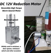 Hilitand 12V DC féreghajtású sebességcsökkentő motor irányváltós CW CCW 5RPM nagy nyomatékú reduktor 2