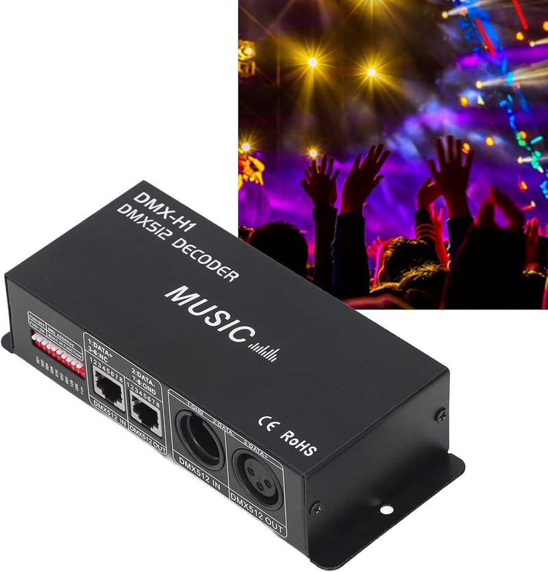 Hilitand DMX 512 LED vezérlő 4 csatornás RGBW szalag 12-24V