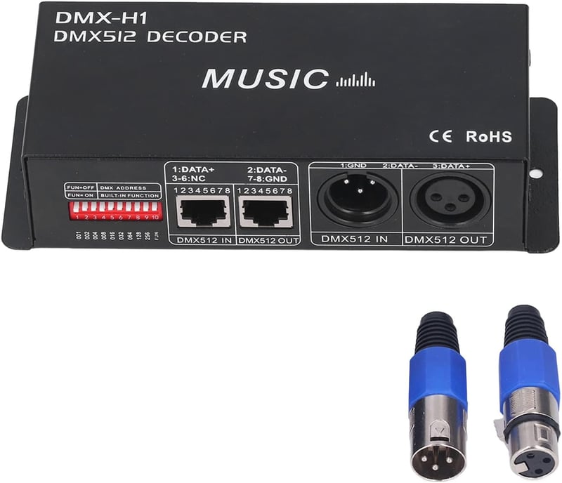 Hilitand DMX 512 LED vezérlő 4 csatornás RGBW szalag 12-24V