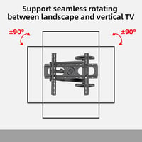 HILLPORT DY4080 TV Fali Tartó 40-80 Colos Készülékekhez, 90° Forgatható Konzol 820 mm Extra Hosszú Karral, 50 kg Teherbírás, VESA 600x500 2