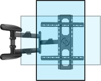 HILLPORT DY4080 TV Fali Tartó 40-80 Colos Készülékekhez, 90° Forgatható Konzol 820 mm Extra Hosszú Karral, 50 kg Teherbírás, VESA 600x500 1