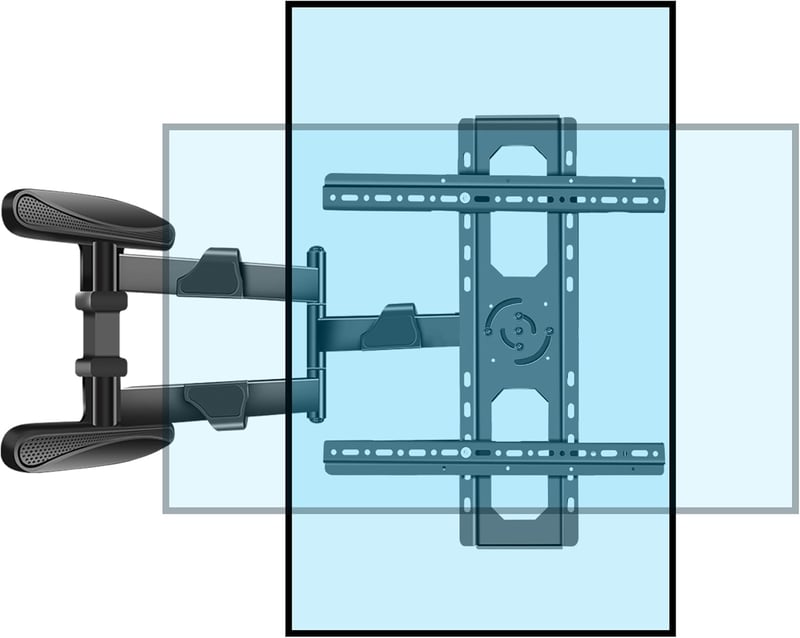HILLPORT DY4080 TV Fali Tartó 40-80 Colos Készülékekhez, 90° Forgatható Konzol 820 mm Extra Hosszú Karral, 50 kg Teherbírás, VESA 600x500