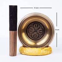 Himalayan Bazaar Nagy Tibeti Hangtál Szett - Bronz, 5 Hüvelykes - Meditációhoz, Relaxációhoz - Mantra Mintával, Selyempárnával

AI: Himalaya 2