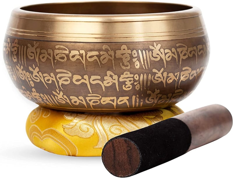 Himalayan Bazaar Nagy Tibeti Hangtál Szett - Bronz, 5 Hüvelykes - Meditációhoz, Relaxációhoz - Mantra Mintával, Selyempárnával

AI: Himalaya