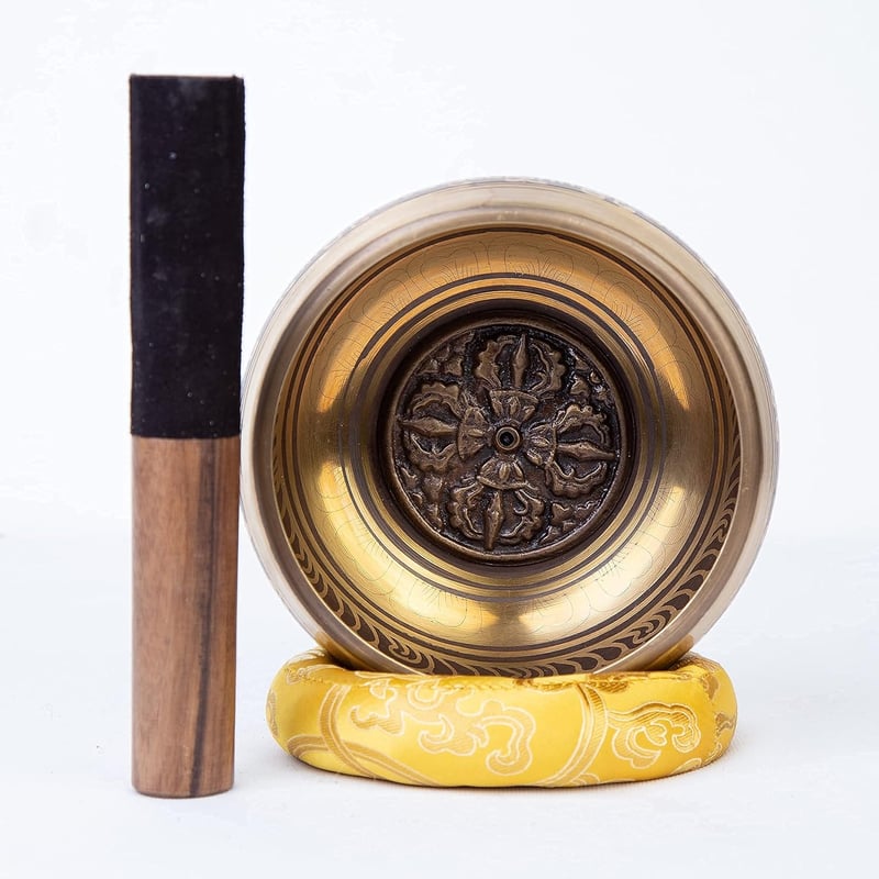 Himalayan Bazaar Nagy Tibeti Hangtál Szett - Bronz, 5 Hüvelykes - Meditációhoz, Relaxációhoz - Mantra Mintával, Selyempárnával

AI: Himalaya