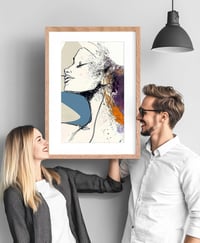 HIMEETIME Fotorámik 50x70 cm, dub, 2 ks, s akrylovým sklom a paspartou 40x50 cm, závesný rám na fotografie, plagáty a koláže 7