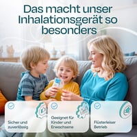 HIMMELSHAUCH MEDICAL Ultrahangos Inhalátor - Csendes Porlasztó Felnőtteknek és Gyermekeknek, Maszk Szettel, Kompakt Méretű, Hordozható 3