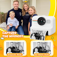 HiMont Gyermek Instant Fényképezőgép 1080P - 32GB Kártyával és 3 Tekercs Nyomtatópapírral, Játék Kamera 3-12 Éves Fiúknak és Lányoknak 3
