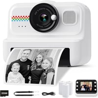 HiMont Gyermek Instant Fényképezőgép 1080P - 32GB Kártyával és 3 Tekercs Nyomtatópapírral, Játék Kamera 3-12 Éves Fiúknak és Lányoknak 1