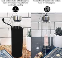 HINATAA kristályos üveg vizes palack rózsakristállyal, 550 ml 3