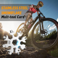 Hinshark 18-az-1-ben Hópehely Multitool - Rozsdamentes Acél Zsebszerszám Kulcstartóval, Csavarhúzó Olló Síppal 5