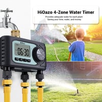 HiOazo Öntözésvezérlő Számítógép - 4 Kimenetes Automata Öntözőrendszer, Napi 4 Program, Időzíthető és Kézi Vezérlés, Esőkésleltetés Funkcióv 3