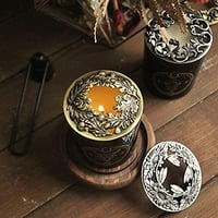 Hion fém gyertyafedél egyenletes olvadáshoz, több stílusban, karácsonyi dekoráció - Bessere Qualität, Silver --- Pine Cone 4
