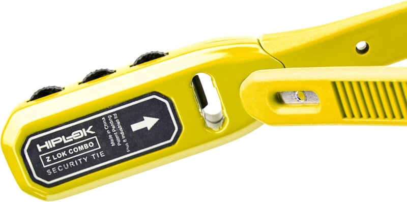 Hiplok Z Lok Combo biztonsági zár uniszex kerékpárlakat - 40 cm, Yellow, Z Lok Combo
