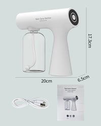 Hipoten Elektromos Fertőtlenítő Spray 380ml - Újratölthető Nano Párásító Készülék Kék Fénnyel, Vezeték Nélküli ULV Porlasztó Otthoni és Kült 3
