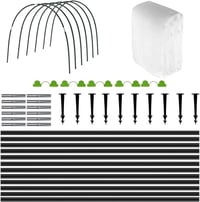 HIQE-FL 12 db Növénytunnel Ív 3x6m Üvegház Kerti Alagút Fiberüveg Támasz 1