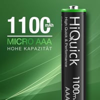HiQuick AAA Ni-MH 1100 mAh Újratölthető Elemek 8db Csomag 2