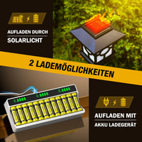 HiQuick Solar AA NI-MH akkumulátor - 600 mAh - 12 db 7