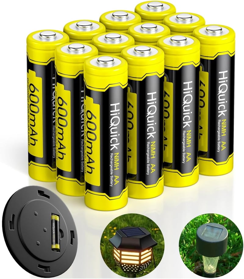 HiQuick Solar AA NI-MH akkumulátor - 600 mAh - 12 db