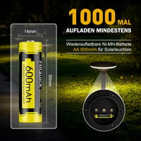 HiQuick Solar AA NI-MH akkumulátor - 600 mAh - 12 db 6