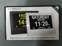 Hiseeyo 7 Inch digitális ébresztőóra automatikus fényerő-szabályozással, hőmérséklet és páratartalom kijelzéssel 6