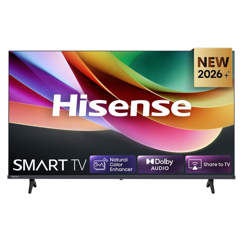 Hisense 40E4DS 40" 4K Smart TV – Hi-View AI Engine, 60Hz Game Mode, Dolby Audio, DTS Virtual:X, Natural Colour Enhancer
