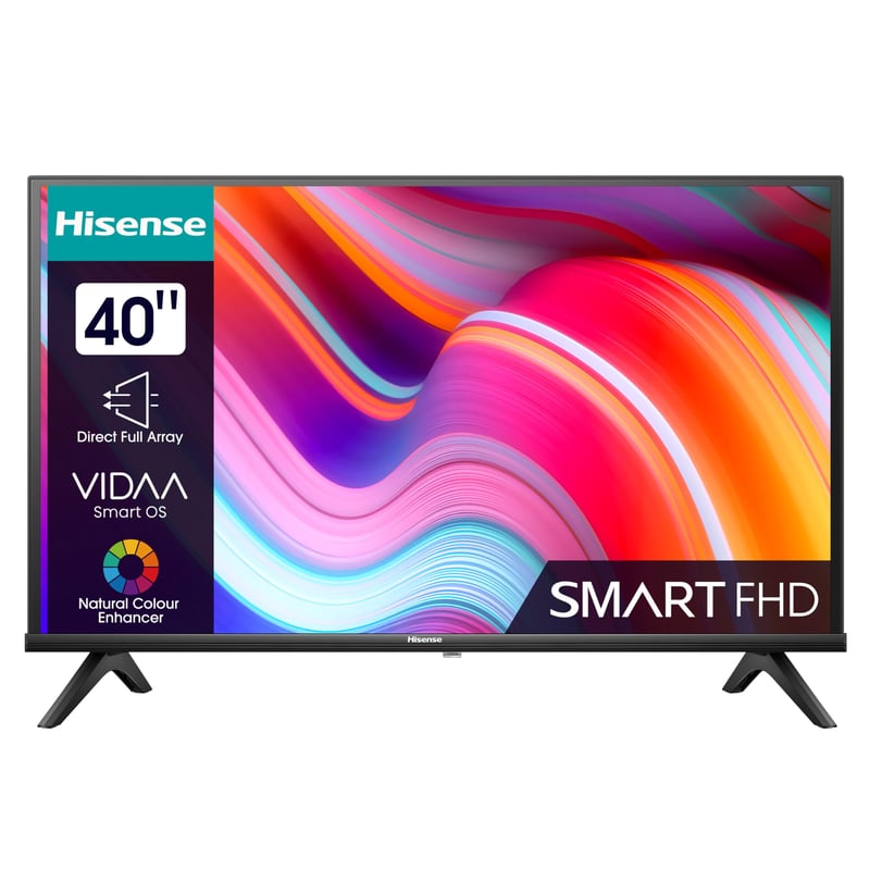 Hisense 40E4KT Full HD Smart TV 40 palcov (101 cm) – trojitý tuner DVB-T2/C/S2, WiFi, herný režim, Alexa, VIDAA U, čierny, 2023