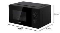 Mikrovlnná rúra Hisense H20MOBP1G s grilom, 20 l, 700 W, keramický povrch, 5 úrovní, časovač, čierna 2